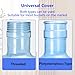 5 Gallon Water Jug Cap Reusable Silicone 5 Gallon Water Bottle Lids Leak-Proof Jug Cover, 5 Gallon Water Bottle Handle (4 Pcs Set)