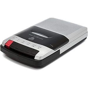 GPO 162B draagbare desktop flatbed cassetterecorder met geïntegreerde luidspreker, zilver, zwart