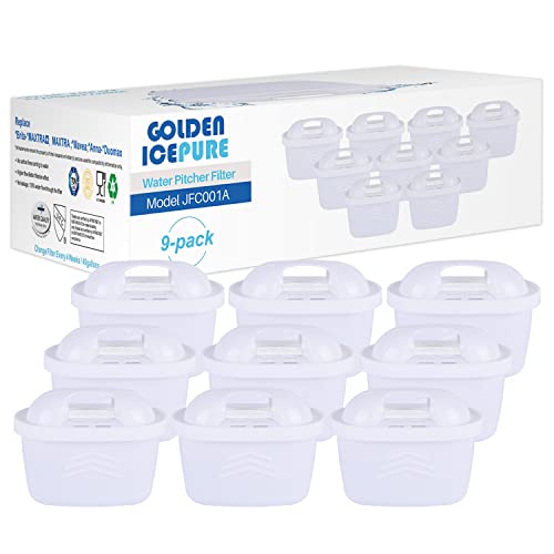 GOLDEN ICEPURE Remplacement du Filtre à Eau pour Brita Maxtra+, Brita Maxtra, Anna Duomax Lot de 9 de (Facture Disponible) (9) Cover