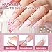 SUPWEE Clear White Pink Solid Builder Gel for Nails 3D Nail Art Sculpture Hard Gel with Dual Form for Extension Carving Molding Patterns Decoration Home Manicure DIY for Women