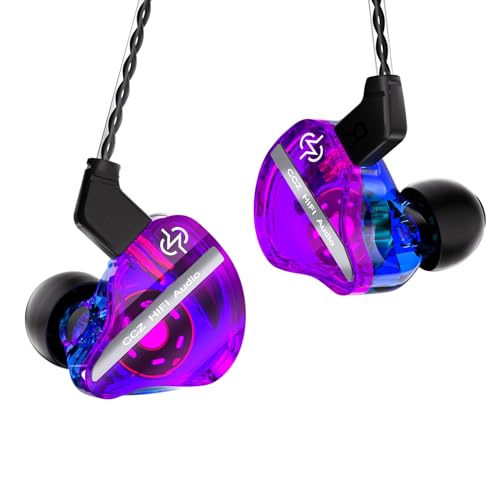 Yinyoo CCZ DC01 PRO Wired Earbuds,Deep Bass In Ear Headphones,Powerful Magnetic Composite Diaphragm In Ear Monitor,Pro V-shape Tune Wired Earphones,High-purity OFC cable for Gaming,Musicians