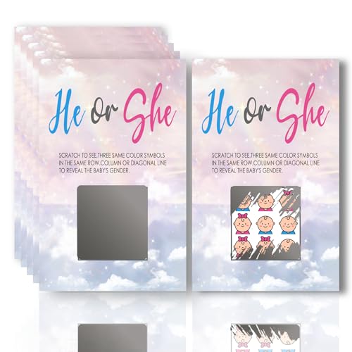 WKGDQSSS Blue Boy Gender Reveal Party Pregnancy Announcement Scratch Off Cards, Baby Reveal Ideas for Grandparents, Fun Ways to Announce Pregnancy, Pregnancy Reveal Party Baby Shower Tickets