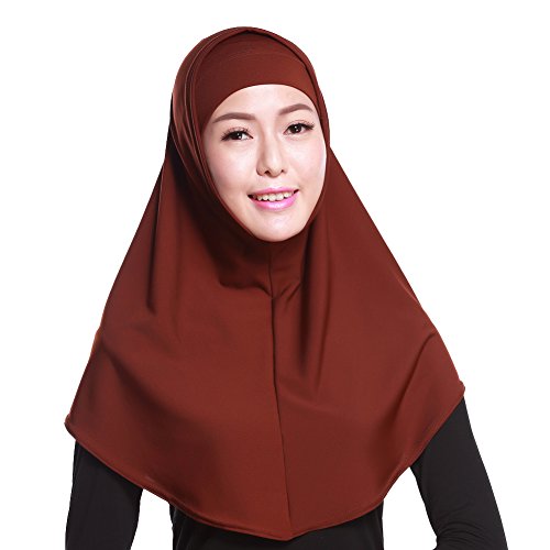 Voile hijab style Al-Amira femme lot de 2 foulards islamiques amples et extensibles