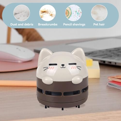 HERCHR Tischstaubsauger Mini Tischsauger, Klein Handstaubsauger USB Wiederaufladbar Staubsauger, Tragbar Kabellos, Hohe Saugleistung Staub Reiniger Für Desktop, Büro