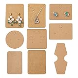 Material de alta calidad: estas tarjetas de exhibición están hechas de cartón de papel kraft de alta calidad, duradero, resistente y hará que el embalaje de lazo para el pelo se vea más profesional. Están en blanco y suaves para que puedas escribir o imprimir tu propia información en ellos, como logotipo o nombre.