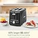 Cuisinart Core Collection 2-Slice Toaster | Extra-Long Slots for Artisan Bread, Bagel | High-Lift Quickview™ | Single Slice & Defrost Function | +30sec Toast Boost | Removable Crumb Tray, Black