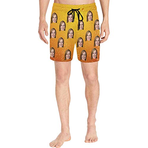 Custom Faces Print Men's Swim Shorts Photo Trunks Design Beach Shorts3