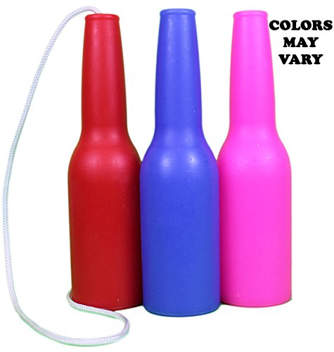 Resetting Target | Gun Targets | Shatterproof Shooting Bottles | for Target Practice | High Visibility | Set Anywhere Impact Targets + Cord (3 Pack Bottles)