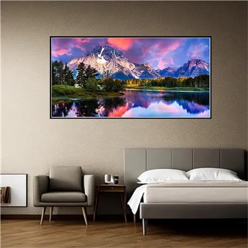 Peinture Diamant Paysage du Lac pour décorer le salon avec un art mural DIY