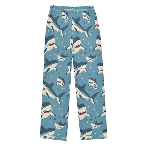 Cute Sharks Blue Pajama Pants Pantalones de pijama para niños