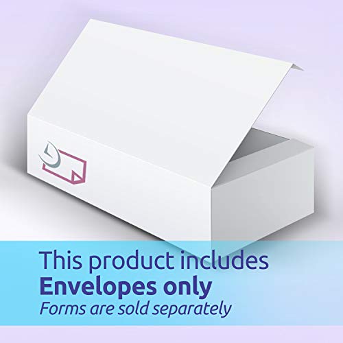 100 Envelopes, Designed To Fit 2022 3-Up Laser W-2 Forms, Horizontal Format #TOP3