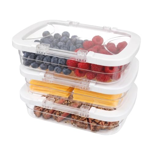 3 Pack Deli Meat Container for Fridge, Stackable Refrigerator Organizer