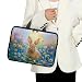 Belidome Laptop-Hülle mit Griff aus PU-Leder mit Blumenmuster für Netbook und Tablet, Größe 30,5 cm (12 Zoll)