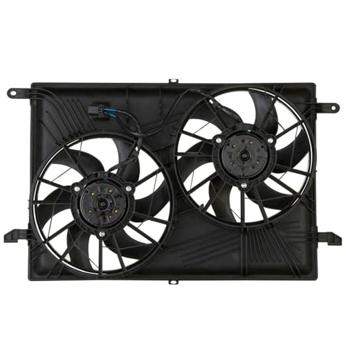 WBWBONYY Radiator and Condenser Cooling Fan Assembly for Buick for Enclave 3.6L 08-17,for Chevy for Traverse 3.6L 09-17,for GMC for Acadia 3.6L 07-17,for Saturn for Outlook 3.6L 07-10