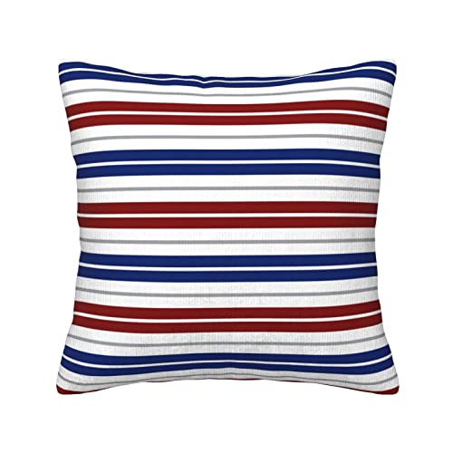 Housse de coussin en velours côtelé rayé 45x45 cm pour déco - 2