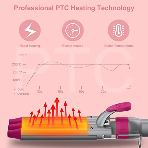 Youtelit 6 In 1 Curling Wand Set - Hair Curling Iron With 6 Interchangeable Ceramic Barrels (0.35"-1.26") Instant Heat Up Hair Crimper With Anti-Scald Head Protective Glove Dual Voltage Hair Curle #TOP3