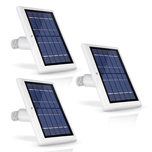 Wasserstein Solar Panel with Outdoor Magnetic Charging Cable (13.1ft) - Compatible with Arlo Ultra/Ultra 2/Pro3/Pro4 & Arlo Floodlight ONLY(3-Pack, White)-(Camera NOT Included) by Wasserstein - Used condition - CA$63.91