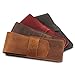 Londo Genuine Leather Pen and Pencil Case with Tuck in Flap, Stationery Bag