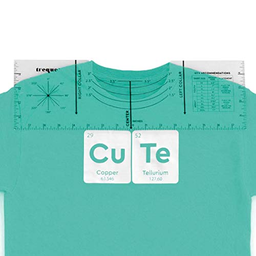 Treque TShirt Ruler Guide for Vinyl - Alignment, Center and Placement | Clear Premium Acrylic T-Shirt Alignment Ruler for HTV (Heat Press Vinyl Transfer), Cricut Printing, Sublimation, Screen Printing
