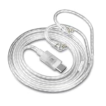 كابل استبدال KZ Type-C iem ، كابل USB C iem ، محدث في كابل سماعات مراقبة الأذن ، Cpins iem Wire for kz zs10 pro ، zsn pro x ، zsn pro ، zar ، dqs ، as24 ، cca c12 ، cs16 Earbud مع ميكروفون