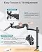 MOUNT PRO Laptop Arm Desk Mount, Single Monitor Stand with VESA Laptop Tray, Adjustable Lap Top Holder for Max 22lbs 17