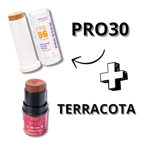 Kit Protetor Solar com cor PRO30 + Blush em Bastão (Terracota) - Resistente Água Esporte Beleza Sola