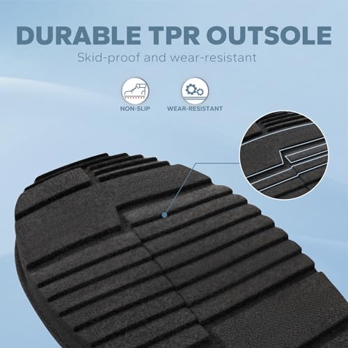 Women's Slip On Winter Boots - Warm Fur Lined Ankle Booties - Comfortable Short Fuzzy Boots Black Grey4