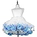 Handmade Flowers Petticoat Halloween Tutu Tulle Lolita Underskirt Lady's Princess Puffy Party Cosplay Skirt Support Cute Girl's Short Dress With Harvest Flowers