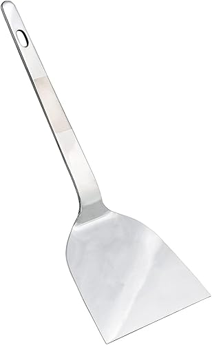 TIKUSAN Okonomiyaki - Espátula de acero inoxidable hecha en Japón (3.5 x 8.9 pulgadas)