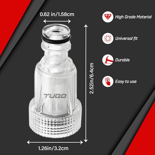 Image of TUQO 3 /4 inch Inlet Water Filter Nozzle (Pack of 2) | Universal Connector for High-Pressure Washers | Compatible with TUQO, Bosch, Karcher, JPT, Starq, Agaro & More | Durable & Leak-Proof - Model WF60