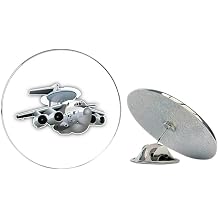 Cartoon AWACS Plane Il-76 Mainstay Round Metal 0.75" Lapel Pin Hat Shirt Pin Tie Tack Pinback
