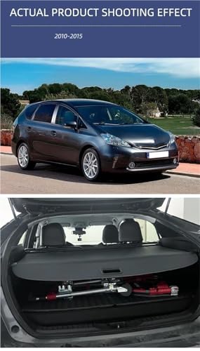 Cubierta retráctil de maletero para Toyota Prius 2010-2015 en lona impermeable 7