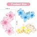 ANBALA 4PCS Flower Matte Claw Clips for Thick Hair - Large Plumeria Hair Accessories for Women, Summer Beach Hair Clips (Colorful)