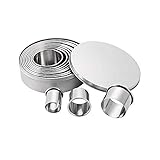 DEVIN0705 12 Pieces Round Biscuit Cookie Cutter Set - Stainless Steel Circle Pastry Cutter Molds Ass