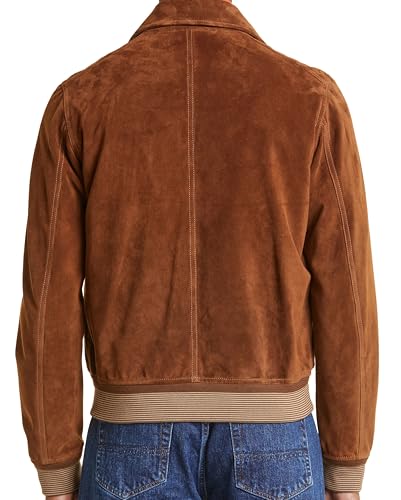 Suede A-2 Bomber Jacket The Jackal 2024 The Day Of Eddie Brown Redmayne Leather Jacket3