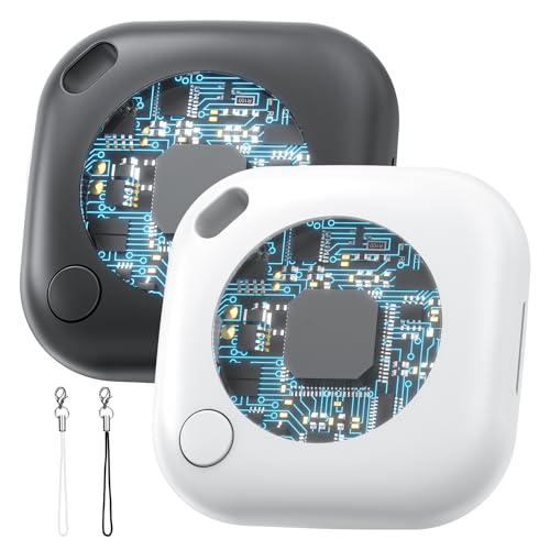 Image of 2-Pack Air Tracker Tags Compatible with Apple Find My (iOS Only), Bluetooth Tracker, Smart Keys Finder and Item Locator for Wallet Luggage Backpack (1B1W)