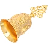 MOTHNUR 亜鉛合金製クリスマステーブルベル レストランハンドベル ホテル呼び出しベル 快適グリップ付き 多用途サービスベル