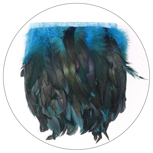 JLTPH Collar Gargantilla De Plumas De Encaje - Colorido Collar Victoriano Ruff Para Disfraces De Halloween, Cosplay Y Burlesque(SkyBlue)