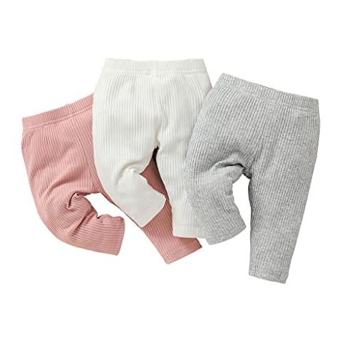 Baby Girl Solid Knitted Cotton Leggings Pack Cover