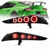 VLAND LED Tail Lights Assembly Fit for Toyota GR Supra A90/A91 2019-2024, Rear Light with Dynamic Startup Animation DRL, W/Red Turn Signal,Smoked