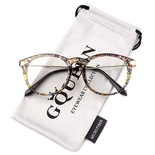 Image of GQUEEN Fake Non Prescription Glasses Clear Lens for Women Men Oversized Frame UV400 Protection, 201581