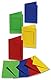 folia 110320 - Passepartouts genarbt mit rechteckiger Stanzung, ca. 11 x 18 cm, 3 Karten (220 g/qm) und Kuverts, hochrot - ideal für Einladungen, Glückwunsch- oder Grußkarten (Packung mit 3)