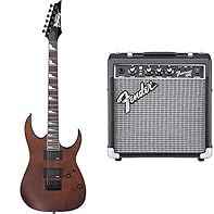Product 1: Ibanez GRG121DX-WNF Electric Guitar Walnut Flat Product 2: For the beginning electric guitarist or anyone who wants a small, easy-to-use practice amp with quality tone and a great price, the Frontman 10G is at your service. Product 2: Conv...