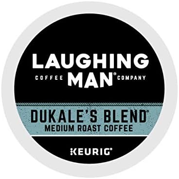 Laughing Man, Dukale's Blend, Single-Serve Keurig K-Cup Pods, Medium Roast Coffee, 96 Count (6 Boxes of 16 Pods)