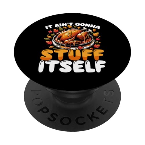Funny Happy Thanksgiving Turkey Day For Women Men Food Lover PopSockets PopGrip Intercambiable