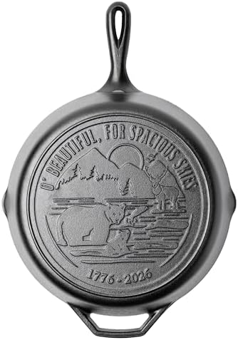 Lodge 12 Inch Cast Iron Skillet – Pre-Seasoned Frying Pan with Te...