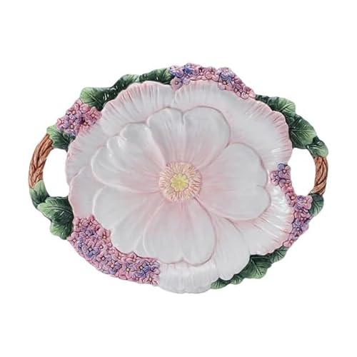 Fitz and Floyd Jardin Floral Handled Serving Platter, 19 Inch Fitz and Floyd Jardin Floral Handled Serving Platter, 19 Inch