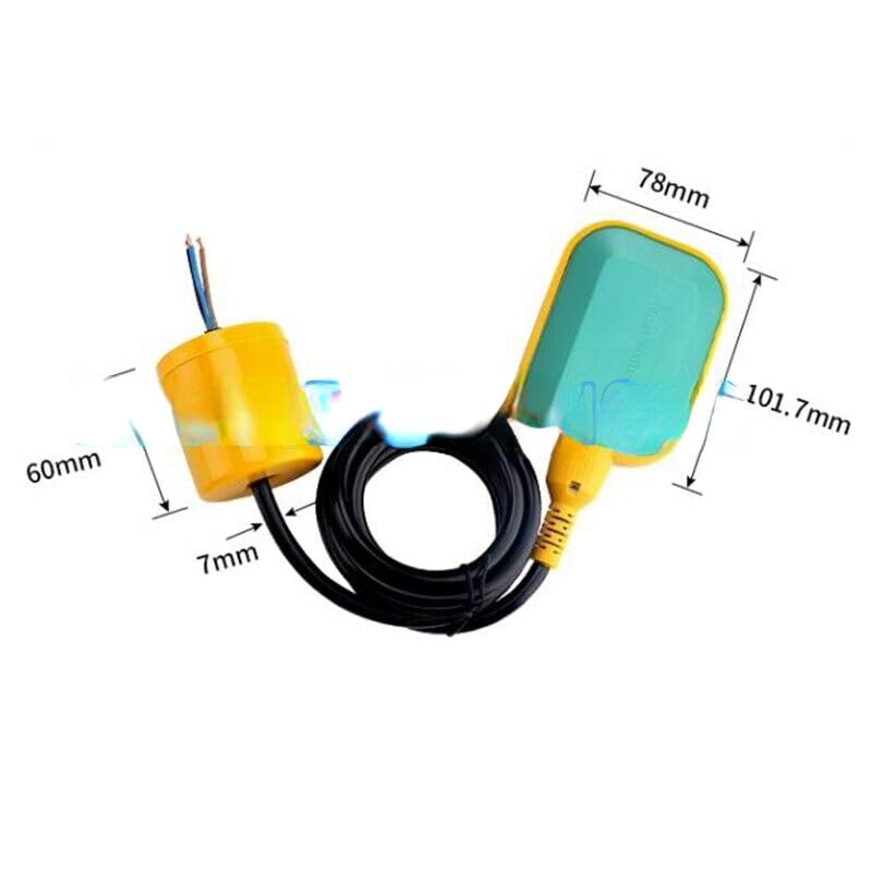 Interruptor de flotador del controlador de nivel de agua EM15-N - Interruptor de nivel de bombeo doméstico de 2 m for gestión automática del agua, 1 unidad