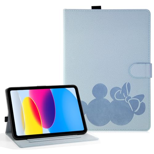 Qribo 対応【 iPad 10.2インチ ケース 2021/2020/2019モデル】iPad 9世代 ケース 優しさ 美しい 漫画のキャラクター ハンドメイド 簡約風 アイパッド10.2 カバー iPad Air3 10.5 インチ 2019 第3世代 タブレットケース 精密なデザイン iPadpro10.5ケース スタンド機能 薄型 折り畳み式 ライトブルー