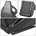 DNA MOTORING 2PCS Racing Bucket Seats with Adjustable Recline & Dual Rails, Compatible with 4 Point Harness, PVC Leather/Black Carbon Looking Leather, RS-JBR-007-BK